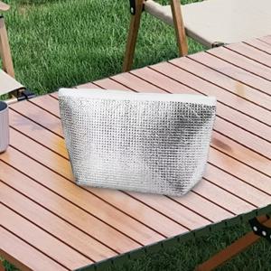 TEMU 재사용 가능한 보온 지퍼백 - 집, 여행, 캠핑, 쇼핑 & 야외활동을 위한 휴대용 필수품 | 식품 접촉 불가 제품, 캠핑 장비, 여행 필수품, 컴팩트 디자인, 경량 이동기구, 내구성 있는 원단, 누수방지 밀봉, 열차단 수납, 홈 정리도구