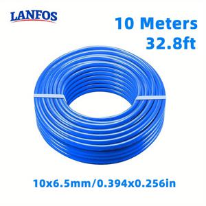 TEMU 32.8피트 긴 고성능 블루 TPU 에어 호스 - 내구성, 내열성, 4mm~10mm 사양, 공기 및 유체 시스템용, 표준 커넥터, 유연한 에어 호스 | 강화 튜브, 열 저항 재질, 산업용 구조, 자동차 수리, 작업장 장비