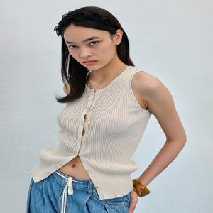 [제이청] Shell Sleeveless Knit_Bright Ivory