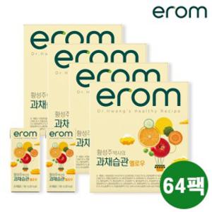 이롬 황성주박사의 과채습관 옐로우 64팩(190ml*16팩*4박스)