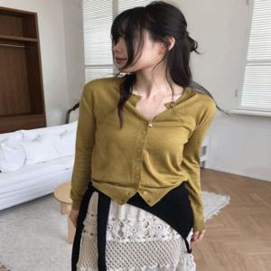 바렐 라운드 가디건 3colors 올리브가디건