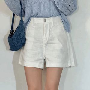 [S-XL,린넨반바지] 놈코어 코튼 린넨 심플 A라인 뒷밴딩 여름 반바지 마바지