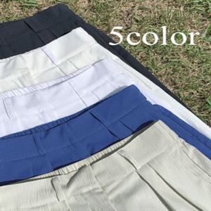 [여름바지????밴딩와이드슬랙스] 썸머 뒷밴딩 투핀턱슬랙스 (5color,여름긴바지,여름슬랙스,핀턱팬츠,쿨링,허리밴딩,와이드팬츠,휴양지룩)