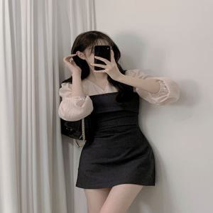 [기장추가+7cm✨주문폭주!/3way/하객룩♥] 루블리 탑 셔링 미니원피스