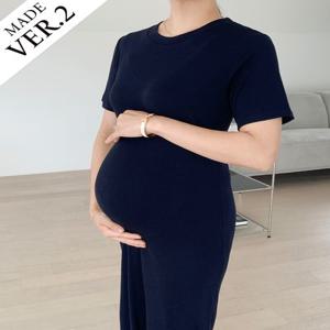 ????자체제작????여리부들ver.2 반팔 슬림 롱 원피스 주수사진 임산부 만삭촬영