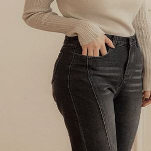 [25-36] [숏/기본/롱] 프데민 스판 속밴딩 부츠컷 데님 팬츠 청바지 (가을-데일리룩-데이트룩-오피스룩-캐주얼룩-출근룩-페미닌룩-하객룩-리리앤코-자체제작-빅사이즈-36사이즈-밴딩-스판바지)