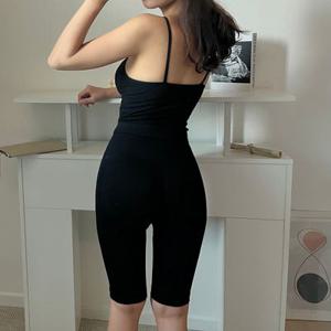 허벅지 압박 보정 5부 속바지 하이웨스트 속옷 블랙 스킨