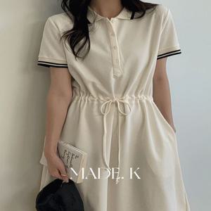[MADE/10만장돌파]쥬얼 피케 스트링 원피스 (S-XL/숏,롱/데일리룩/데이트룩/여름원피스/반팔원피스/롱원피스/미니원피스/pk원피스)