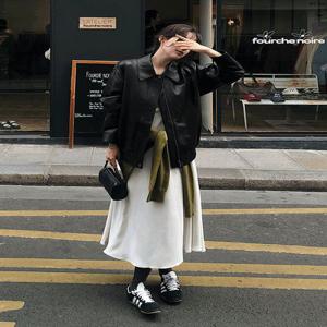[무료배송] #SLOWMADE. 비전 오버핏 레더 블루종자켓 - 2 color (예약주문: 10월 중순 순차출고예정))