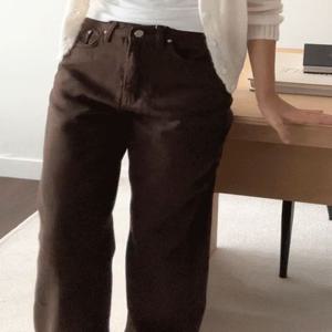 Olly cotton pants가을/얼리버드/봄/슬림/브라운/팬츠/출근룩/하객룩/세미와이드/코튼팬츠/면바지/가을여행룩