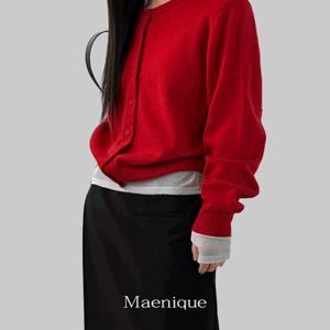 [MNQ] 키아라 베이직 워셔블 라운드 가디건