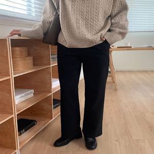 ????[가을버전오픈][슬랙스/밴딩슬랙스] 넓은 허리밴딩 와이드 일자 슬랙스 밴딩팬츠 빅사이즈 3045