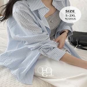 [????S~2XL#후기인증]멀린 스트라이프 셔츠