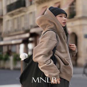 [가을????15%][후드집업/집업점퍼/직진배송][MNLB] 시그니처 메이드 양기모 루즈핏 후드 집업