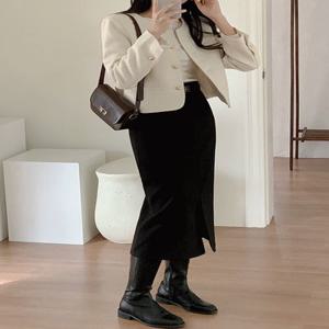 [가을옷????하객룩][2천장돌파] 위드벨트 슬릿 롱스커트 가을하객룩/그레이스커트/미디스커트/h라인스커트/출근룩/오피스룩