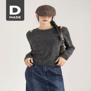 [MADE] 빅사이즈 55-99 에렌 어깨 트임 보카시 니트 긴팔 티셔츠