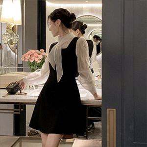 (하객룩원피스/뷔스티에원피스)[추석특가]1000장 돌파✨  헤이디 스퀘어넥 미니&롱 버클 플레어 뷔스티에 원피스 스퀘어넥원피스 플레어원피스 버클원피스 미니원피스 롱원피스 데일리원피스 하객룩 꾸안꾸룩 여리핏원피스 레이어드원피스 벨트  op16055