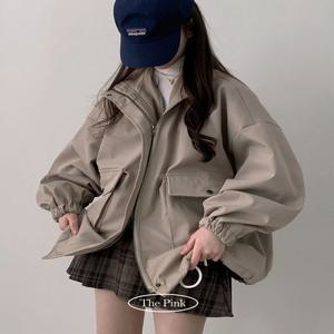 [????인기급상승/가을아우터/간절기템] 루란 오버핏 하이넥 스트링 야상 자켓 (3color) - 가을/기본/레이어드/가을옷