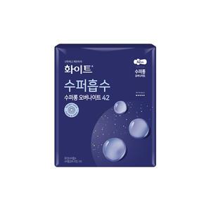 .화이트 와이드롱 슈퍼롱오버나이트8P /생리대