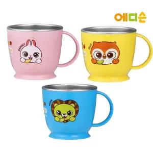 에디슨 프렌즈 어린이 논슬립 스텐 한손컵 / 손잡이컵 / 유아물컵 / 택1