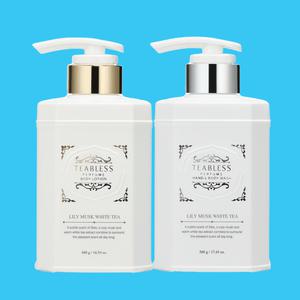 티블레스 향좋은 촉촉 바디로션 480ml + 바디워시 500ml 릴리머스크향