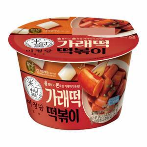 CJ 미정당 가래떡 떡볶이 310g(용기형) 학생 간식 탕비실 간편식 레토르트