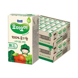 요미요미 유기농주스 사과포도케일 125ml 48팩