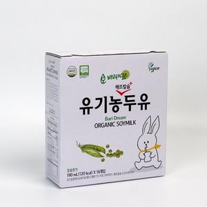 비건 바리의꿈 유기농두유 고칼슘 고단백 아침식사대용 190ml 64팩