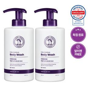 [유한양행/공식] 더마푸라민 데일리 모이스춰 바디워시 500ml 2개