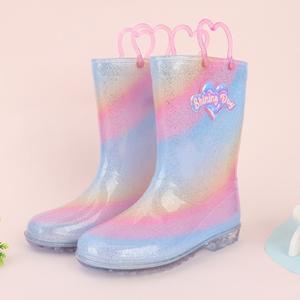 윙하우스 레인보우그라데이션레인부츠 어린이 유아 유치원 아동 레인부츠 여아 초등학생 캐릭터