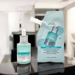 아누아 PDRN 피디알엔 히알루론산 캡슐 100 연어 눈물세럼 앰플 30ml + 30ml 리필