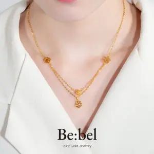 순금목걸이 7.5g(2돈 두돈) 24k 여자 디자인 플라워 비벨