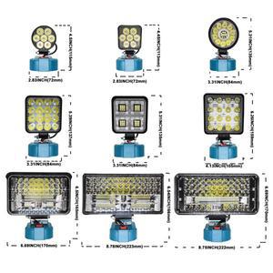 Makita 18v 배터리 램프 투광 조명 없음) 용 무선 LED 작업 Jobsite 스포트라이트 도구