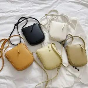 지퍼 스퀘어 레더 미니 크로스백 6color 폰가방 가죽