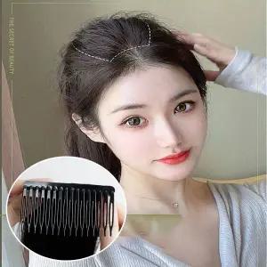 [콩심팥심]부분가발 여성 윗머리 볼륨 커버 네츄럴 정수리 빗핀