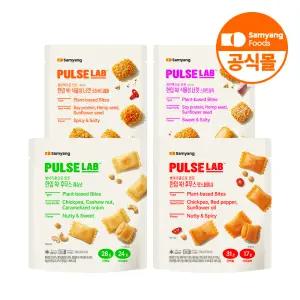 삼양 펄스랩 한입쏙 너겟/후무스 4종 4팩(캐슈넛+핫스파이시+스위트갈릭+페퍼)
