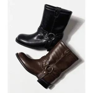 JILL BY JILLSTUART 질바이질스튜어트 로빈 하네스 바이커 하프 부츠- 2color JLSO4F641BK JLSO4F642W2 356