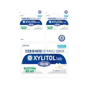 롯데웰푸드 자일리톨 랩(LAB) 워터링 리필 115g, 3개