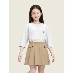 [BEANPOLE KIDS] [Essential] 수피마 베이직 7부 티셔츠  아이보리 (BI5741UE10)