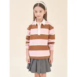 [BEANPOLE KIDS] 스트라이프 럭비 긴팔 티셔츠  핑크 (BI5841U02X)