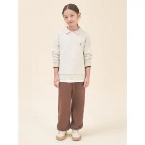 [BEANPOLE KIDS] [BEANPOLE KIDS] 톤온톤 칼라 긴팔 & 긴바지 & 반팔 3PCS 상하 세트  베이지 (BI5841U07A)