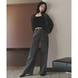 매장정품 더엣지 THEATG 25FW 커브드 와이드 데님 2063262407 131826