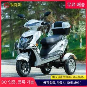세발 전동 스쿠터 전기자전거 어르신 산책 세바퀴 삼발이