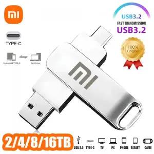 게임기교체부품 샤오미 16TB 플래시 드 USB 32 고속 전송 -C 2-in-1 8TB 2TB OTG 펜드 방수 U 디스크 컴퓨
