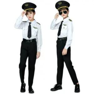 유니폼 코스프레 파일럿 조종사 코스튬 옷 점프슈트 기장