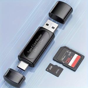 TF+SD 2-in-1 OTG 카드 리더기 Type-c 휴대폰  컴퓨터용 다기능 자동차 카메라