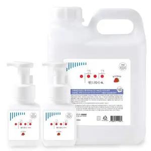 이공이공 핸드워시 딸기향 4L 1개+300ml 본품 2개