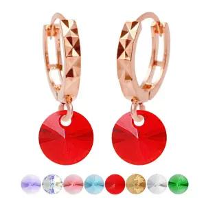 스와로브스키 크리스탈(8컬러 택1) 14K 각컷팅 원터치 귀걸이 gold-pin 로즈골