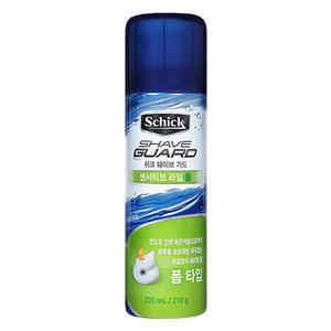 쉬크 쉐이브가드 센서티브 라임폼 220ml 쉐이빙 면도 거품 폼 크림 젤