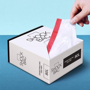 새니피아 끈달린 쇽봉투 80L 3입 세트 쓰레기 재활용 분리수거 비닐봉투 대형 투명 비닐봉지